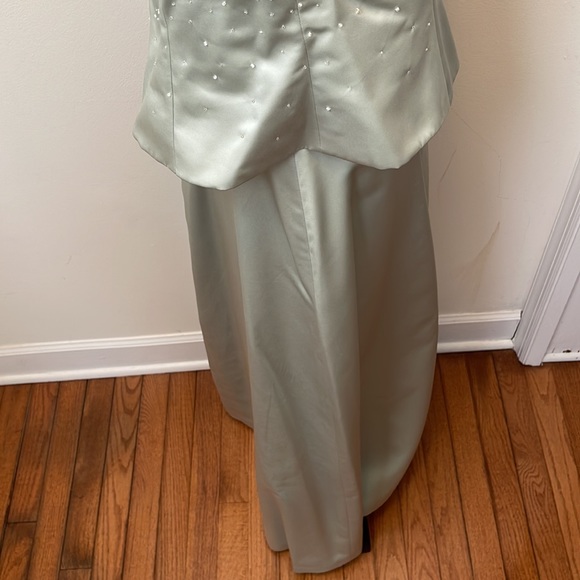 Two Piece Bridesmaid Prom Party Beaded Dress - Picture 10 of 16